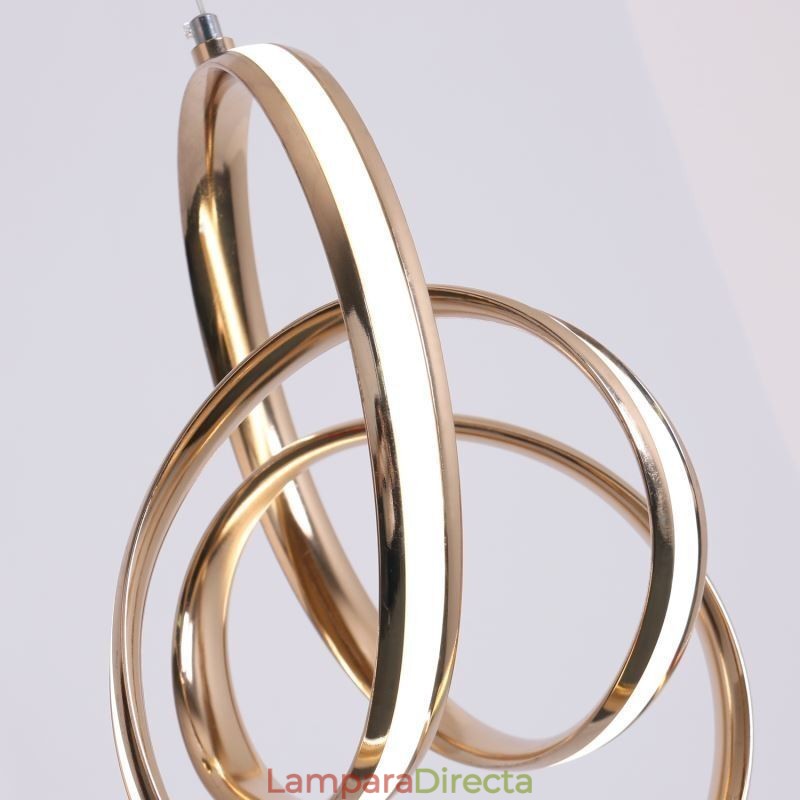 Lámpara colgante minimalista moderna con diseño circular único y forma de isla.