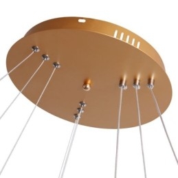 Lámpara colgante moderna de acrílico con 3 anillos, 80 + 60 + 40 cm