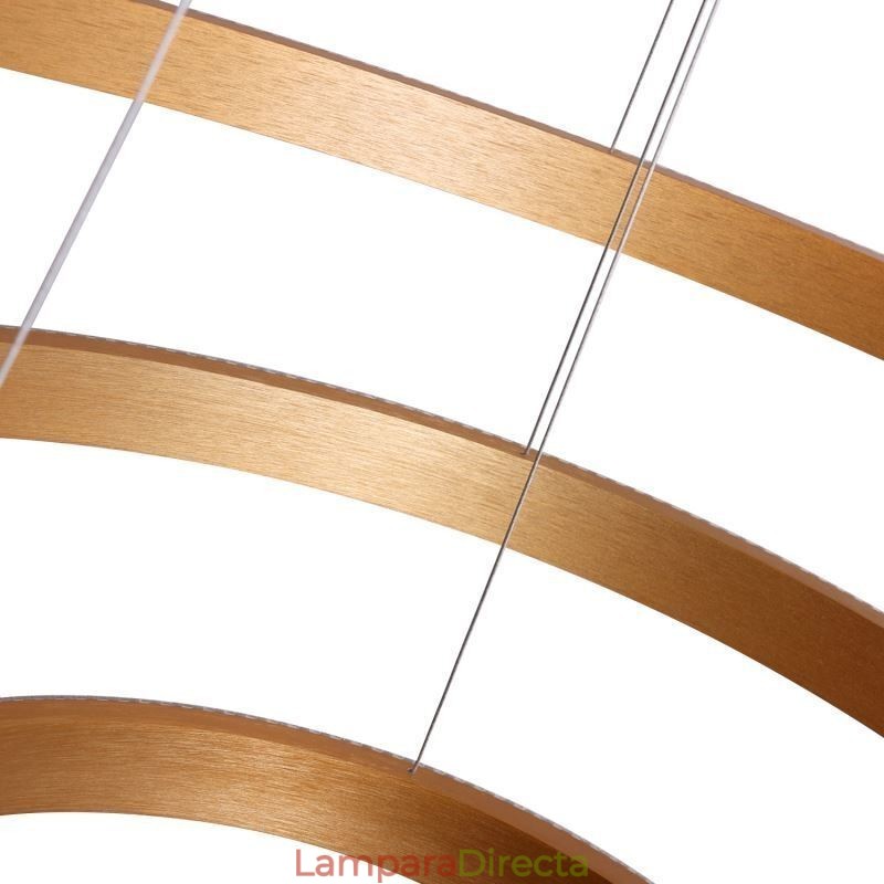 Lámpara colgante moderna de acrílico con 3 anillos, 80 + 60 + 40 cm