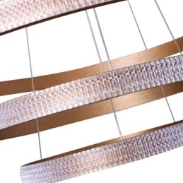 Lámpara colgante moderna de acrílico con 3 anillos, 80 + 60 + 40 cm
