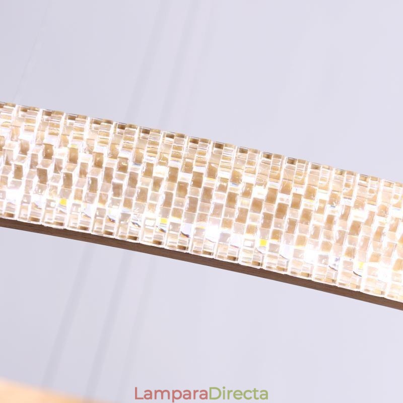 Lámpara colgante moderna de acrílico con 3 anillos, 80 + 60 + 40 cm