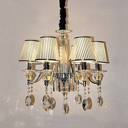 Lámpara de araña moderna contemporánea de cristal galvanizado