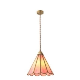 Lámpara colgante de vidrio estilo japonés, estilo retro, con pétalos