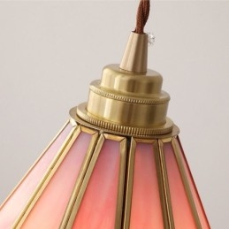 Lámpara colgante de vidrio estilo japonés, estilo retro, con pétalos