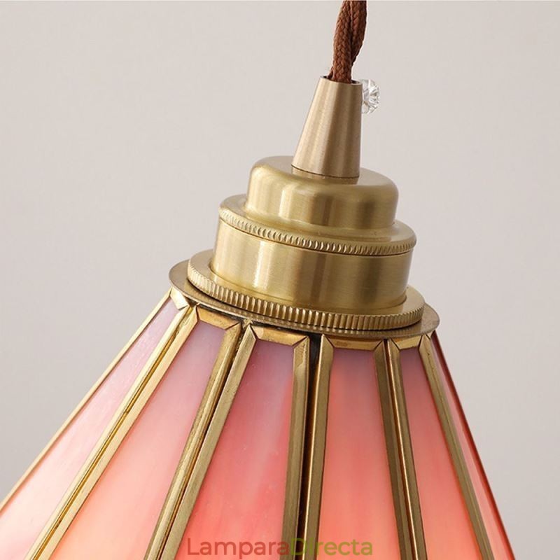 Lámpara colgante de vidrio estilo japonés, estilo retro, con pétalos