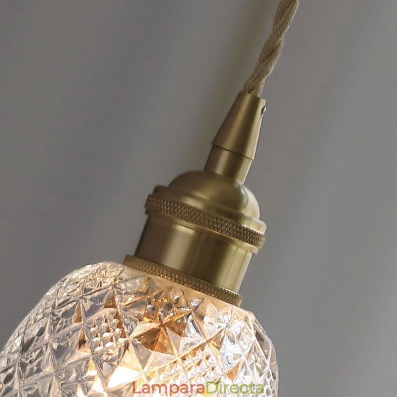 Lámpara colgante de cristal con diseño de flores, moderna, de 1 luz, decorativa.