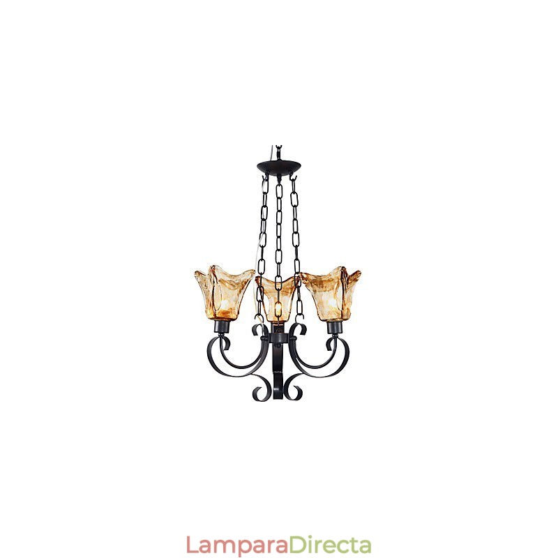 Lámpara de araña de metal con pintura clásica tradicional