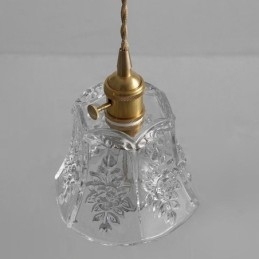 Lámpara colgante de flores, lámpara minimalista decorativa de vidrio.