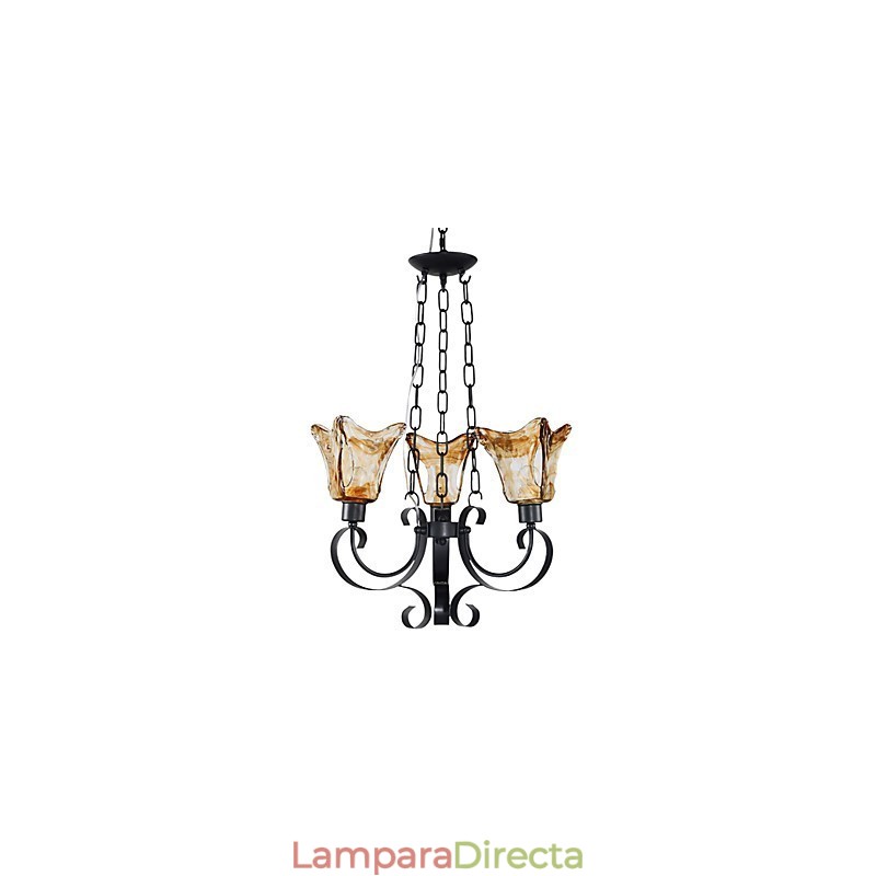 Lámpara de araña de metal con pintura clásica tradicional
