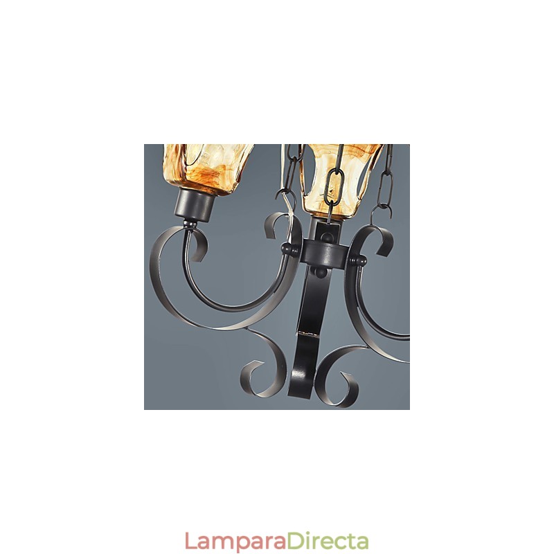 Lámpara de araña de metal con pintura clásica tradicional