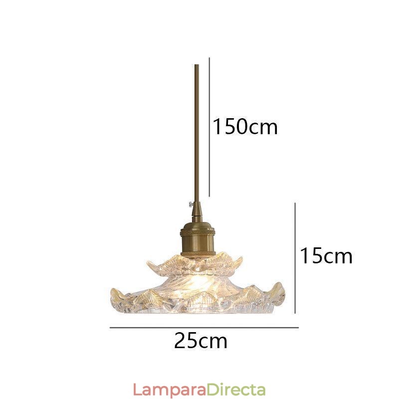 Lámpara colgante de vidrio de estilo japonés Lámpara colgante de vidrio de loto