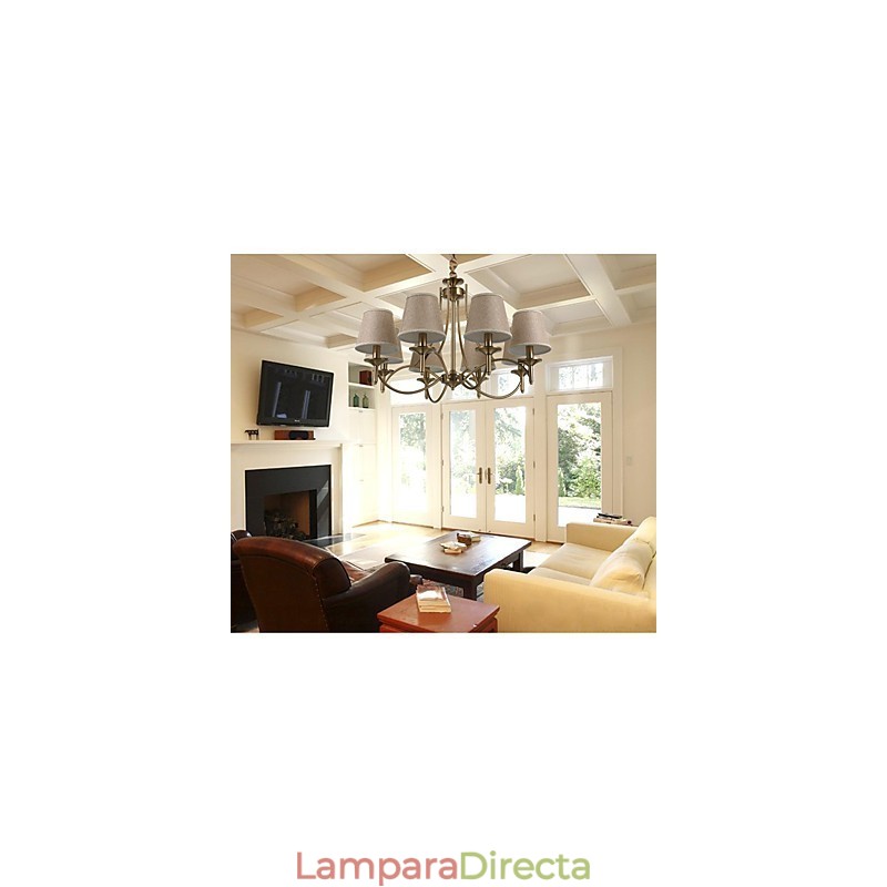 Lámpara de araña moderna, contemporánea, tradicional, clásica, rústica, estilo cabaña, estilo isla, vintage, de latón y metal.
