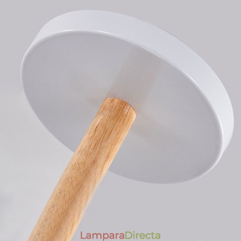 Lámpara colgante nórdica Macaron, lámpara de araña creativa de madera