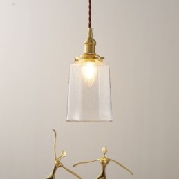 Lámpara colgante de cristal minimalista moderna, lámpara de techo decorativa