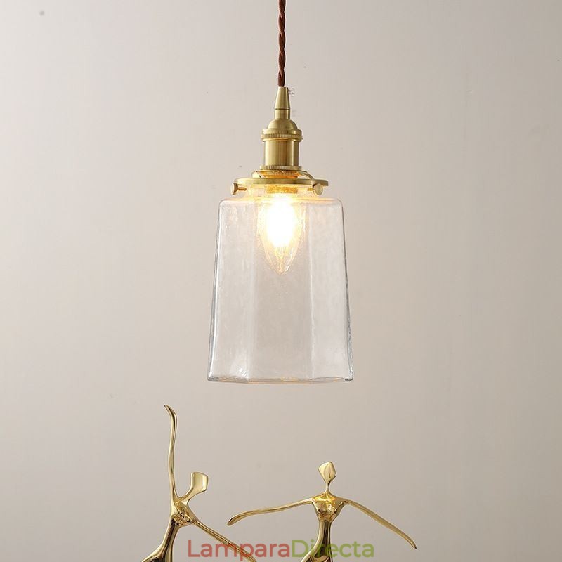 Lámpara colgante de cristal minimalista moderna, lámpara de techo decorativa