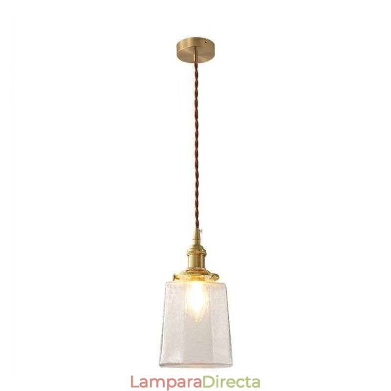 Lámpara colgante de cristal minimalista moderna, lámpara de techo decorativa