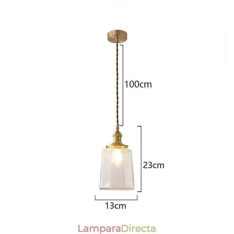 Lámpara colgante de cristal minimalista moderna, lámpara de techo decorativa