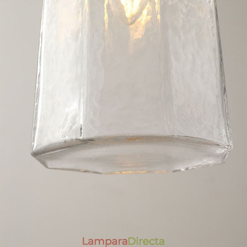 Lámpara colgante de cristal minimalista moderna, lámpara de techo decorativa