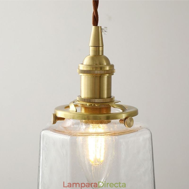 Lámpara colgante de cristal minimalista moderna, lámpara de techo decorativa