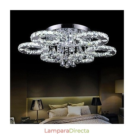 Lámpara de techo moderna contemporánea de metal cromado y cristal Lámpara de techo moderna contemporánea de metal cromado y cristal