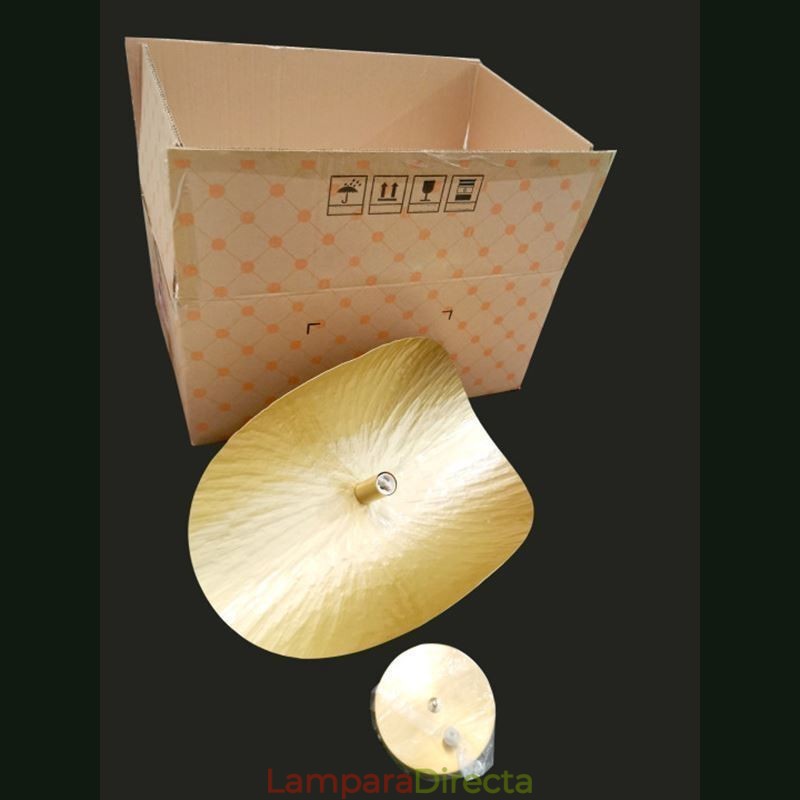 Lámpara colgante de latón, moderna y minimalista, con forma de hoja de loto.