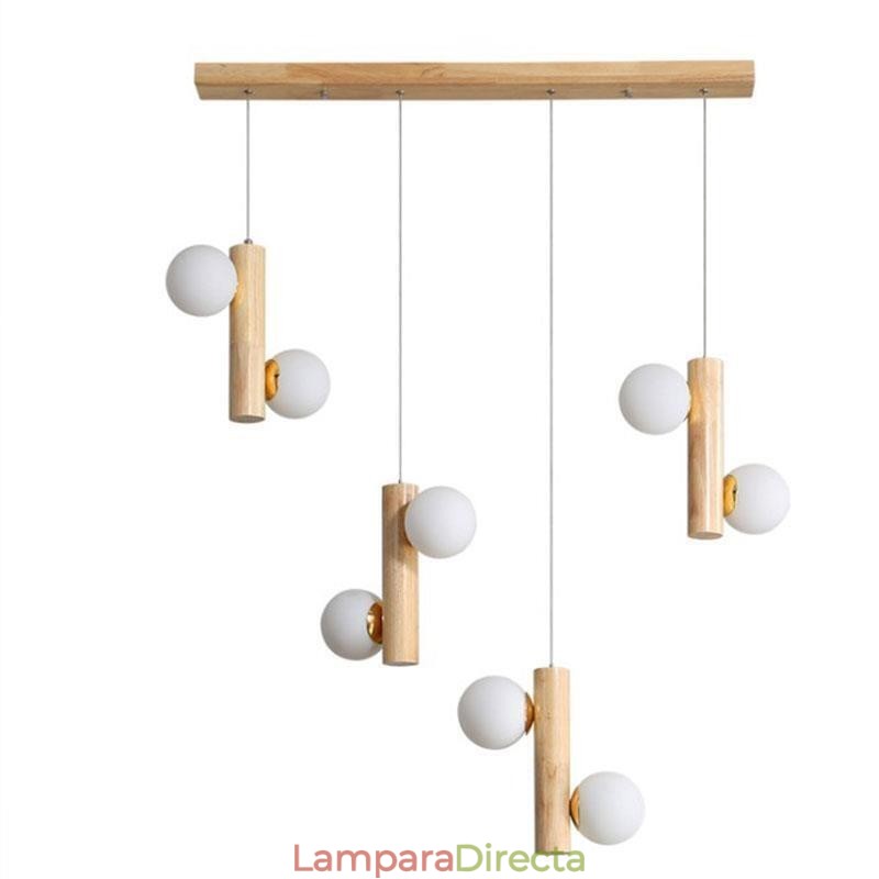 Lámpara colgante de madera Magic Bean Cluster, lámpara de techo tipo isla
