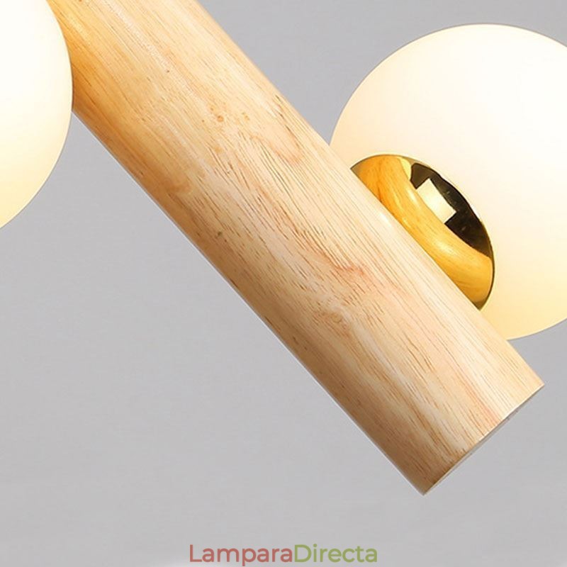 Lámpara colgante de madera Magic Bean Cluster, lámpara de techo tipo isla