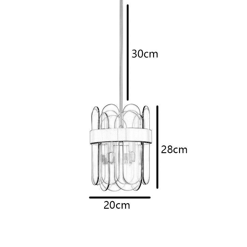 Iluminación colgante de vidrio moderna