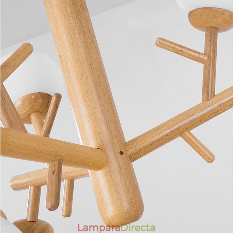 Lámpara colgante de madera creativa nórdica