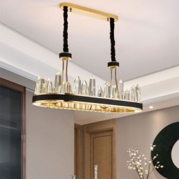 Lámpara colgante de cristal contemporánea Lámpara de techo de cristal
