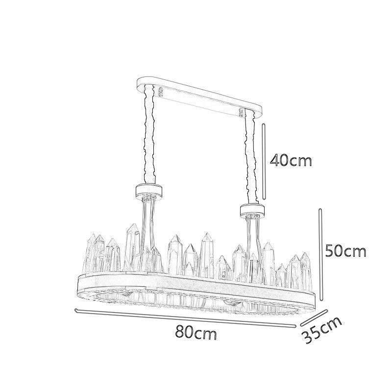 Lámpara colgante de cristal contemporánea Lámpara de techo de cristal