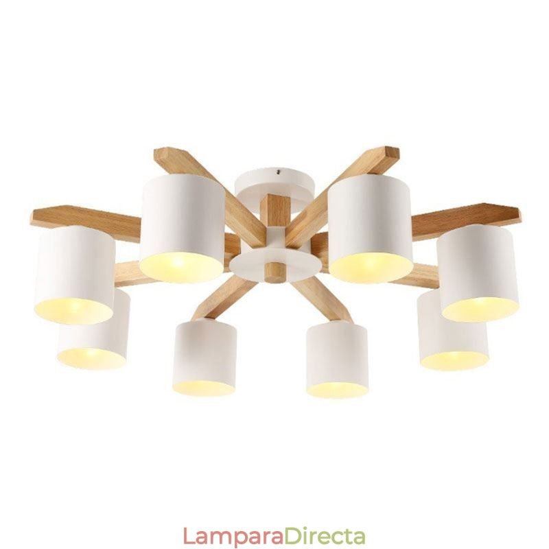 Lámpara colgante nórdica de troncos Macaron