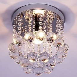 Lámpara de araña moderna de estilo mini de cristal K9 con montaje empotrado