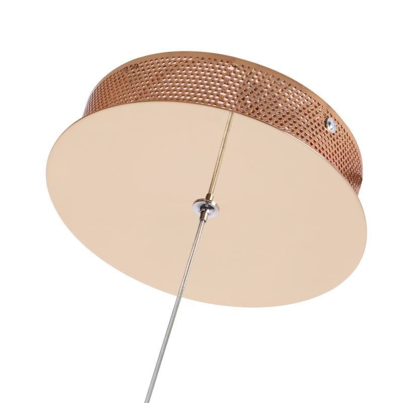 Lámpara colgante minimalista moderna con diseño circular único y forma de isla.