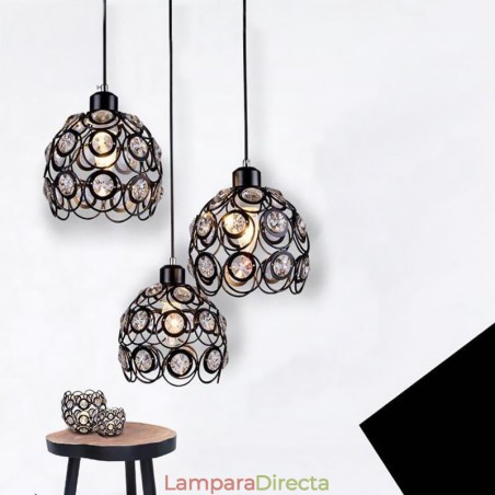 Ideas para lámparas colgantes de hierro y cristal hueco en forma de isla Ideas para lámparas colgantes de hierro y cristal hueco en forma de isla