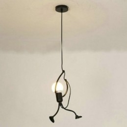 Lámpara colgante moderna y sencilla con forma de hombrecito, luz creativa