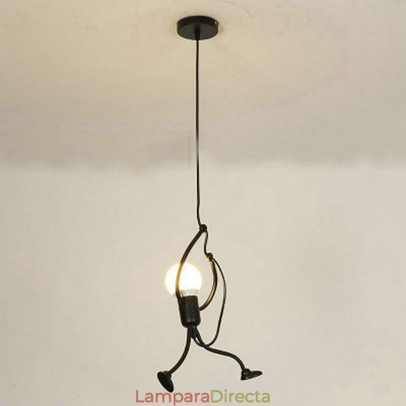 Lámpara colgante moderna y sencilla con forma de hombrecito, luz creativa