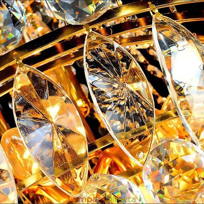 Lámpara de araña de cristal colgante larga europea