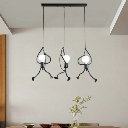 Lámpara colgante moderna con forma de hombrecito creativa, lámpara individual para el hogar Lámpara colgante moderna con forma de hombrecito creativa, lámpara individual para el hogar