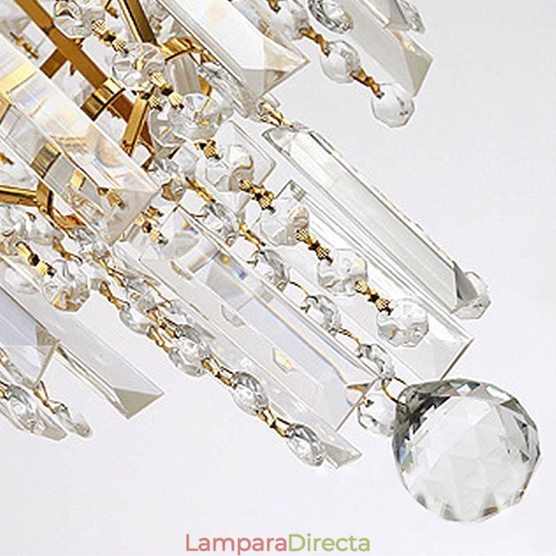 Lámpara colgante cónica de cristal moderna y elegante