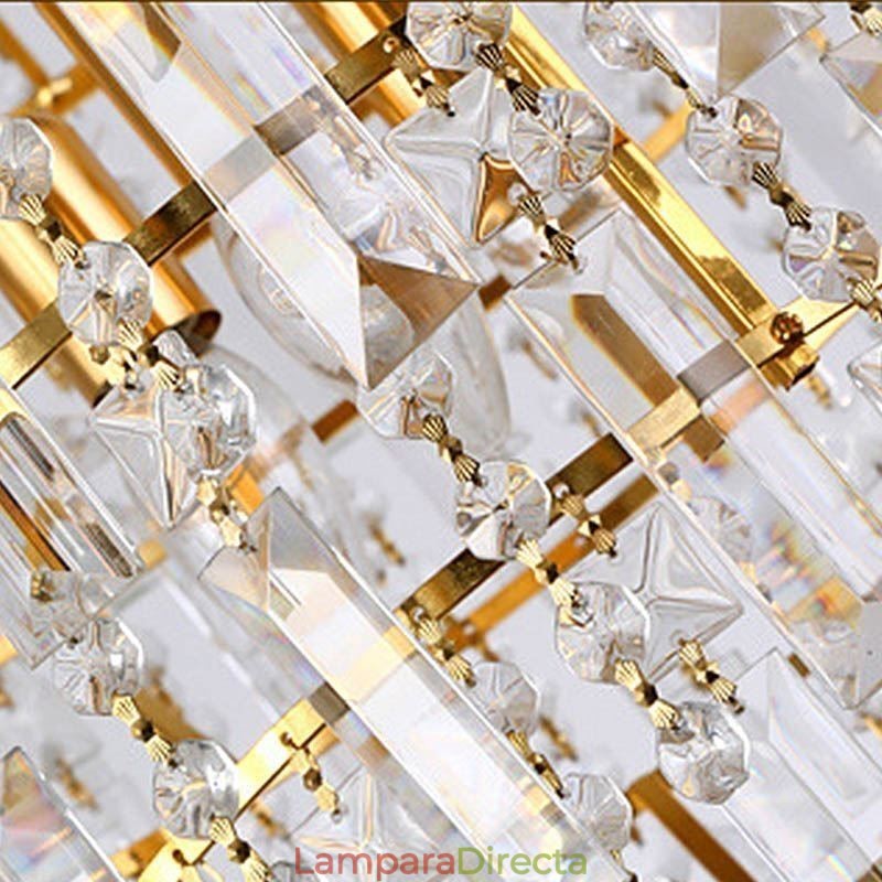 Lámpara colgante cónica de cristal moderna y elegante