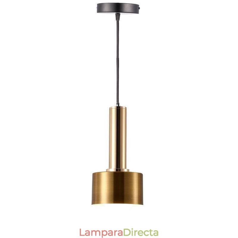 Lámpara colgante moderna y sencilla con forma de cilindro, iluminación de aluminio.