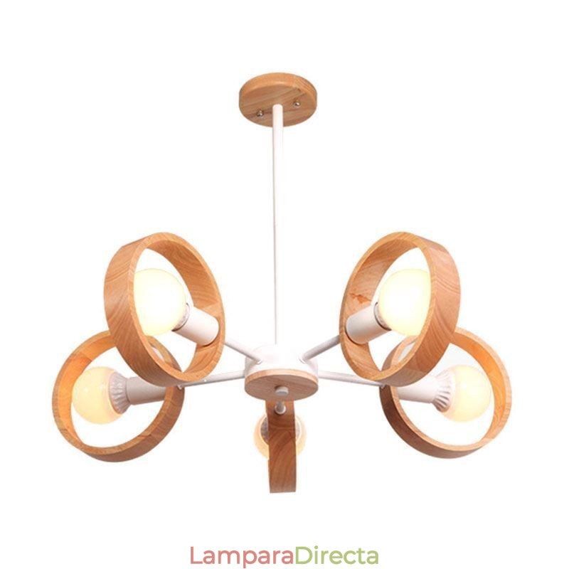 Lámpara colgante de madera única nórdica