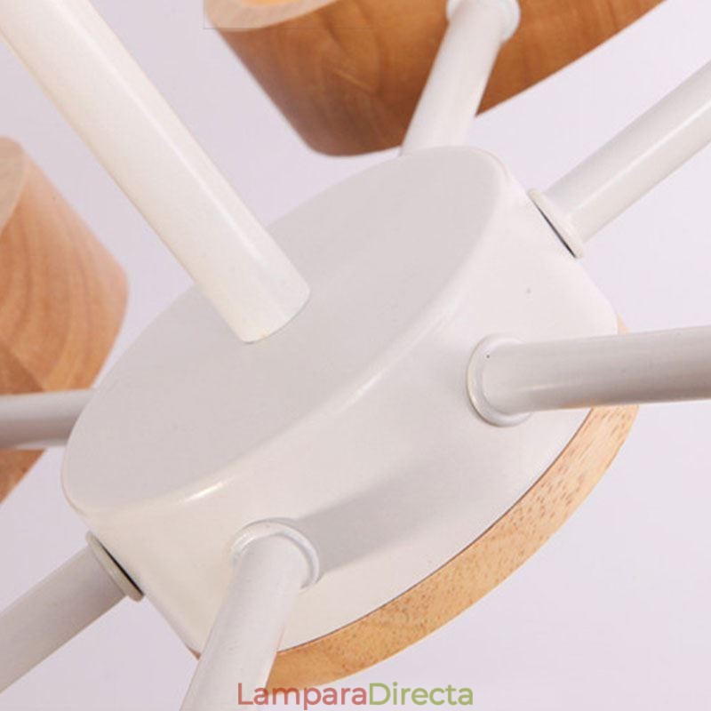 Lámpara colgante de madera única nórdica