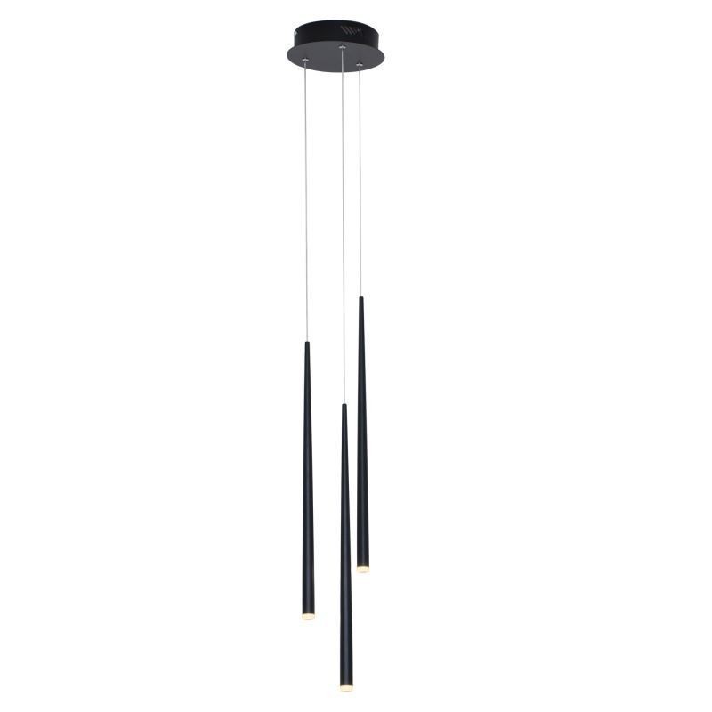 Lámpara colgante moderna y sencilla con forma de cilindro, lámpara de lluvia de meteoritos.