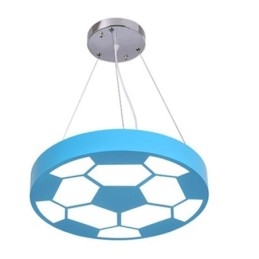 Lámpara colgante creativa moderna con diseño de fútbol, iluminación decorativa