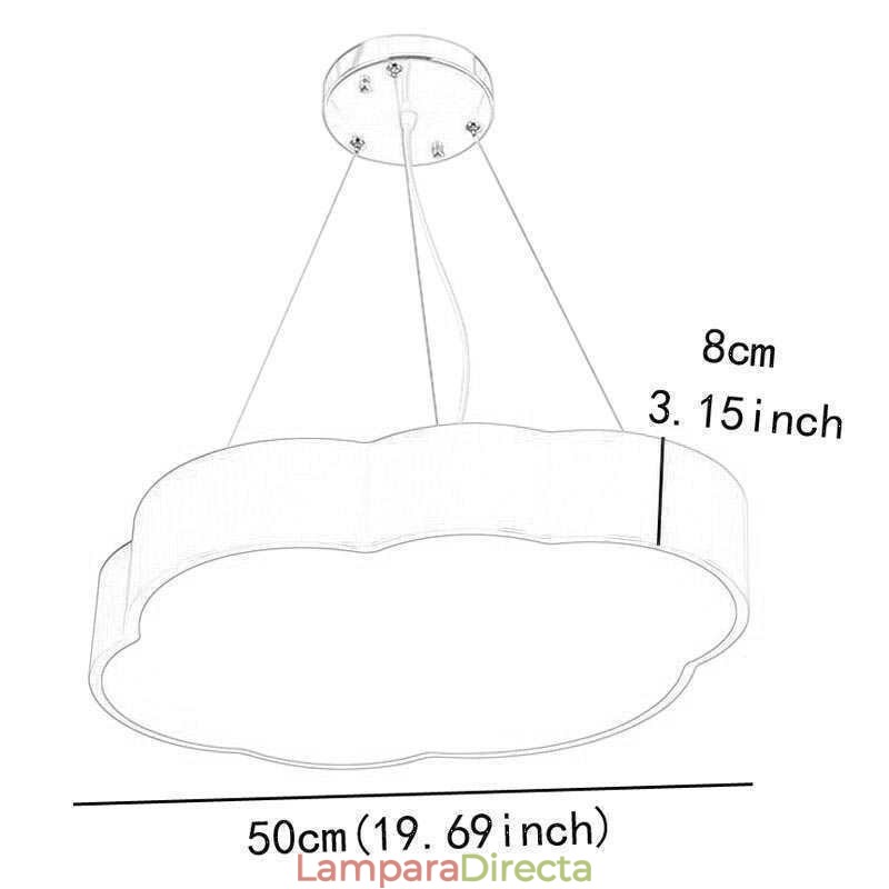 Lámpara colgante moderna y sencilla con forma de nube, iluminación creativa con dibujos animados.