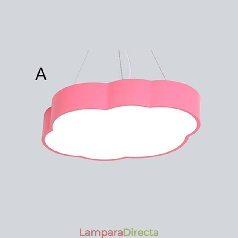 Lámpara colgante moderna y sencilla con forma de nube, iluminación creativa con dibujos animados.