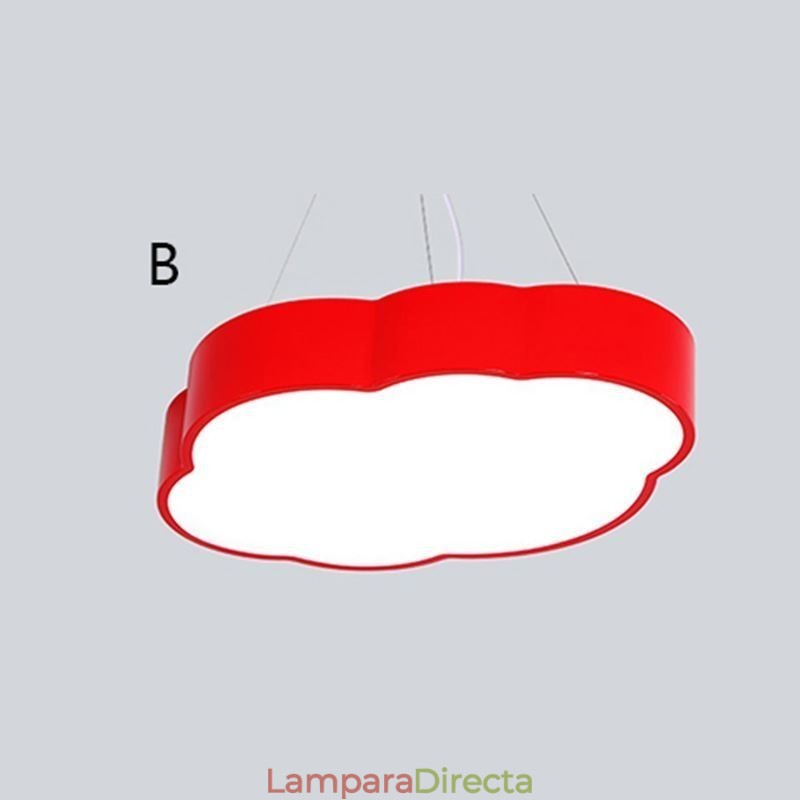 Lámpara colgante moderna y sencilla con forma de nube, iluminación creativa con dibujos animados.