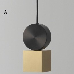 Lámpara colgante moderna de acrílico nórdico con iluminación geométrica